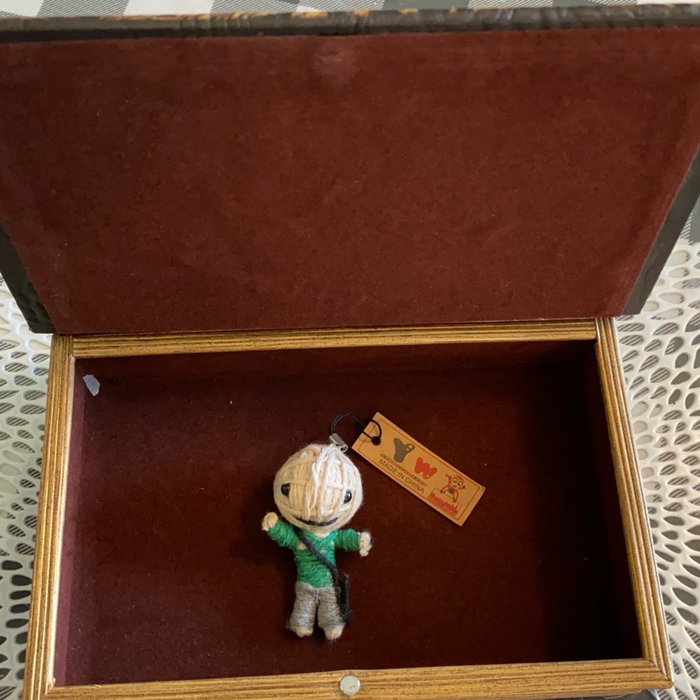 Embossed Skull book box WITH Voodoo doll
